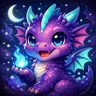 Colorful fantasy creature avatar with vibrant hues, suitable for representing a friendly and creative online presence.